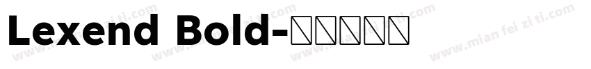 Lexend Bold字体转换